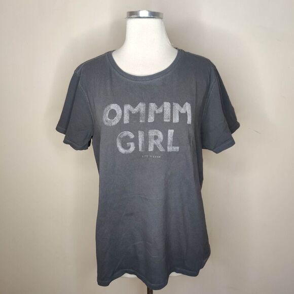 Life is Good Tee Shirt Ommm Girl Short Sleeve Classic Fit - Picture 2 of 11